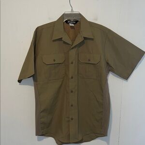 Vertx Men's Short Sleeve Button Shirt in Desert Tan Size L 0328263